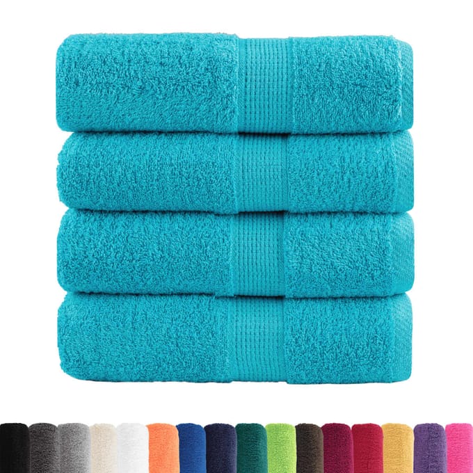 vidaXL - Gastendoekjes - SOLUND - 4 - st - 600 - g/m² - 30x50 - cm - turquoise