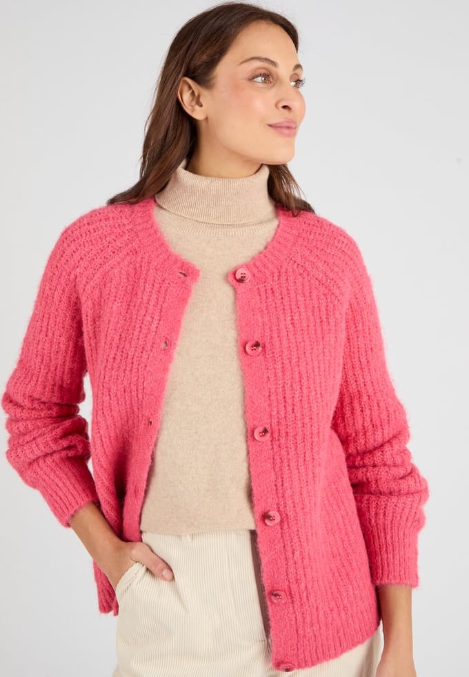 Damart - Thermolactyl vest van harige garens - Dames - Rood - M