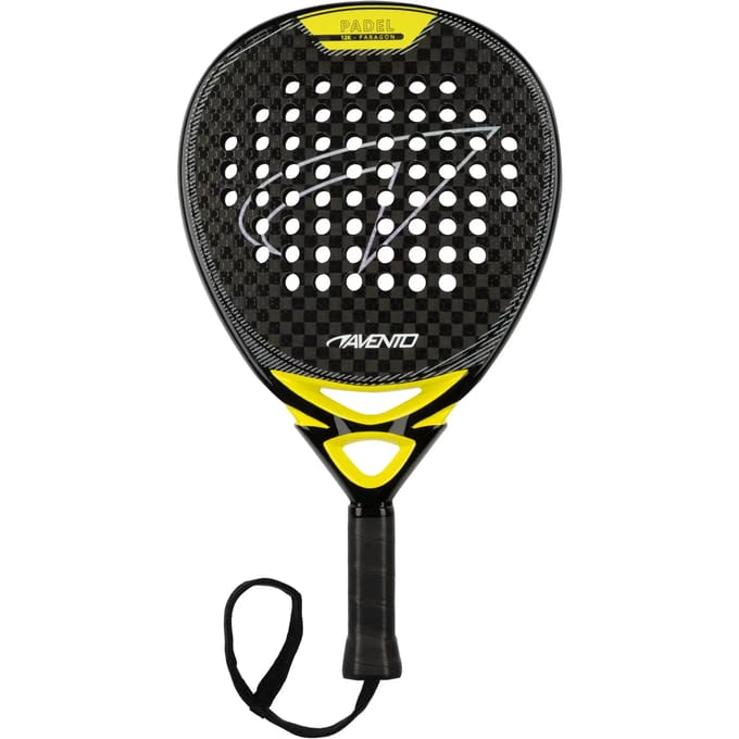 Avento Padelracket - Paragon - 12K Carbon - Teardrop - Zwart/Neo Chroom