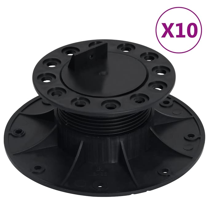 vidaXL - Terrasdragers - verstelbaar - 10 - st - 60-88 - mm