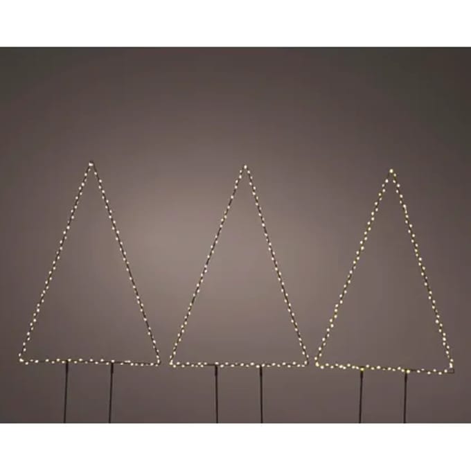 Decoris Micro Led Tuinsteker Metaal Boom Steady Lichtsnoer - 330 Led's - Warm Wit - 47cm - Buiten
