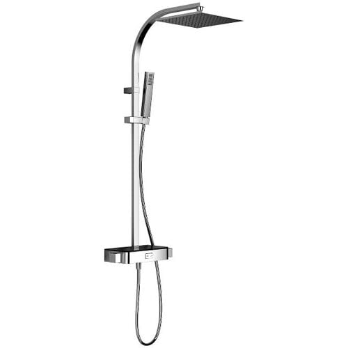 HSK Shower-Set AquaSwitch RS 500 thermostat with overhead shower angular, flat 30 x 30 cm 1001940-07-KB7