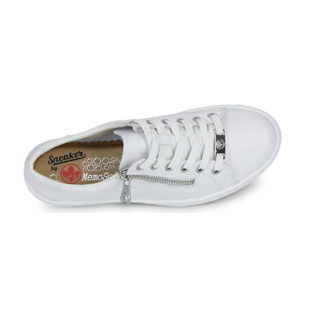 Rieker Sneakers wit Leer - Dames - Maat 36