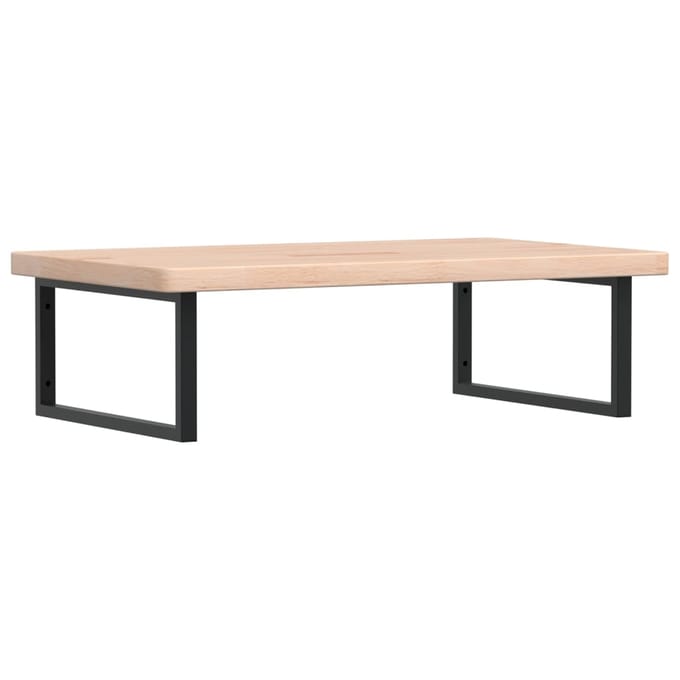 vidaXL - Badkamer - wandschap - staal - en - massief - eikenhout