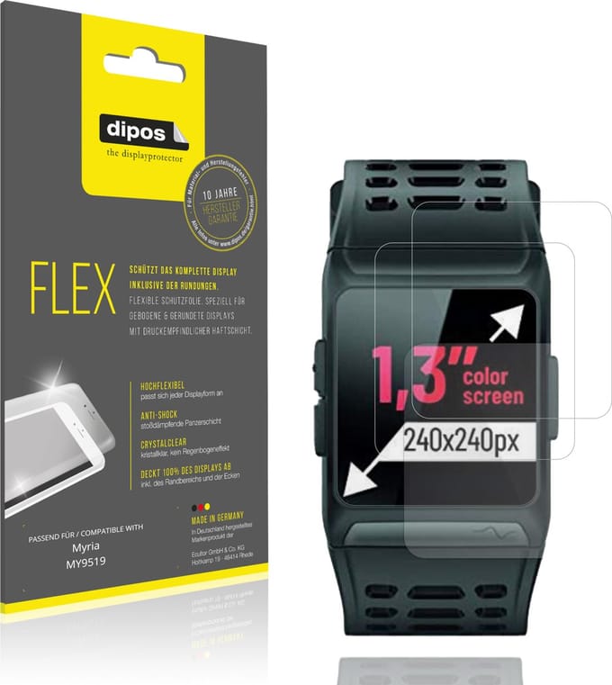 dipos – 2x Beschermfolie geschikt voor Myria MY9519 | 3D Full Cover Screenprotector | 100% Passend