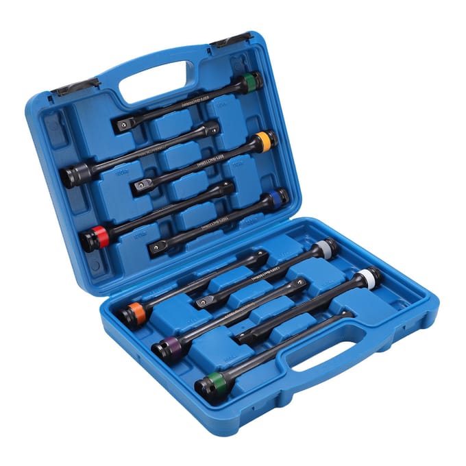 10 Pièces Barre d'Extension à Limitation de Torsion Robuste Durable Usage Intensif Sûr Jeu de Barres d'Extension de Torsion à Code Couleur black