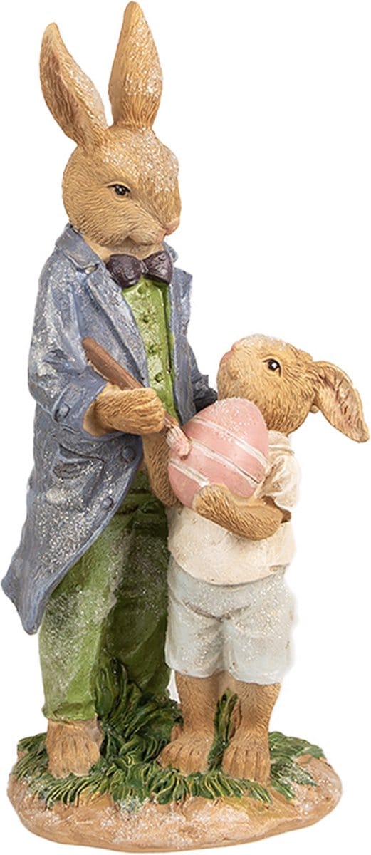 Clayre & Eef Beeld Konijn 21 cm Bruin Polyresin