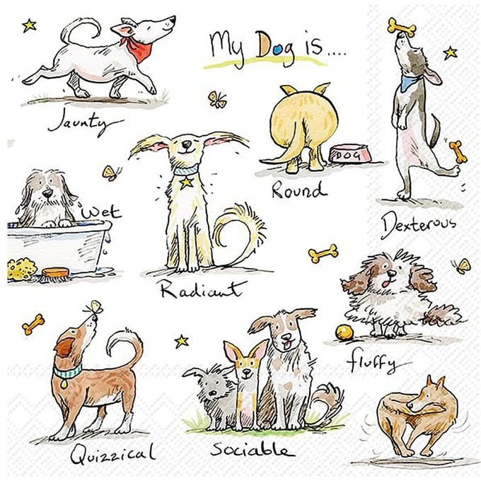 Servet "Emotion Dogs"  - 20 stuks