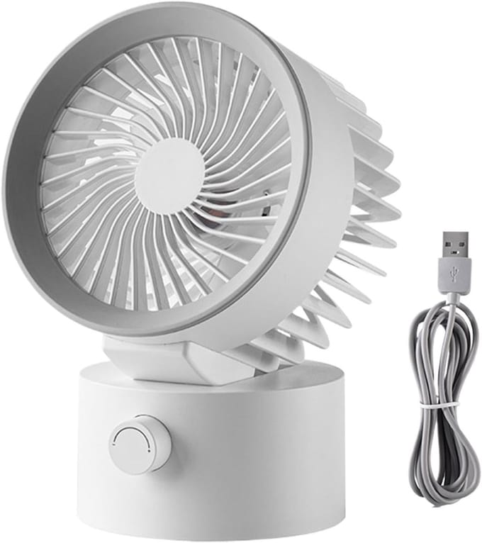 VHV - Bureauventilator - usb bureauventilator - USB oplaadbaar, stil - voor kantoor, slaapkamer, thuiswerken