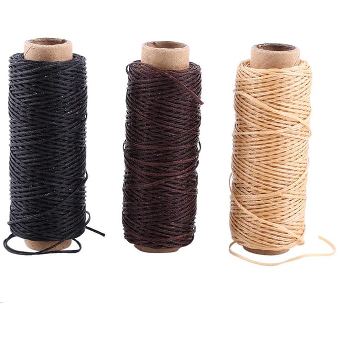 13 stuks Leerbewerking Handstikken Naaigerei beige