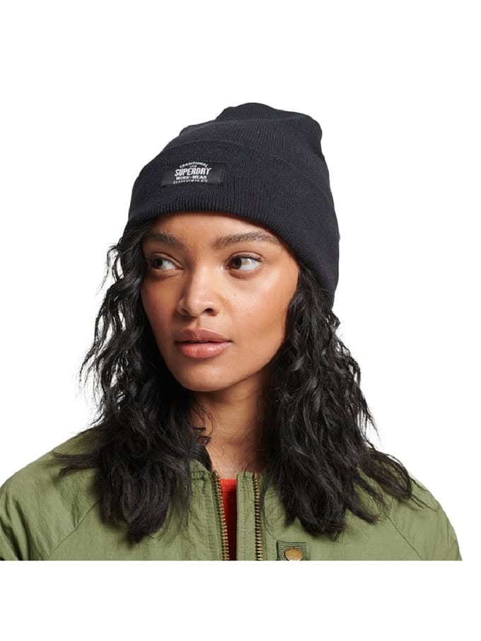 Superdry Classic Knitted Muts Zwart 37-41 cm