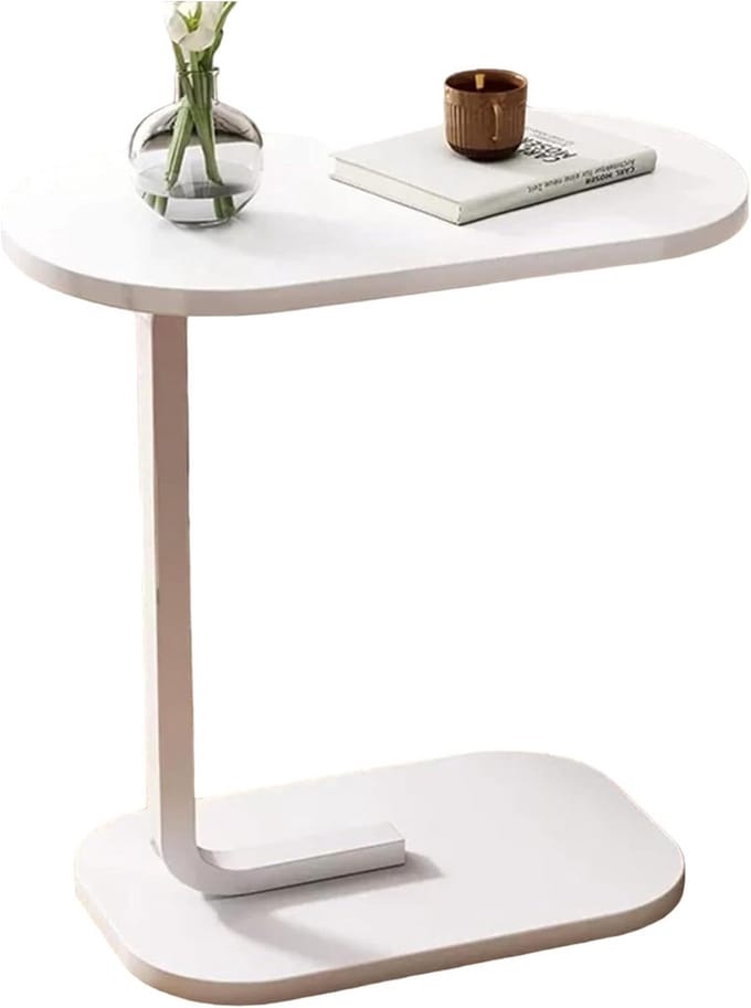 Deskica Coffee Table with Wheels, Small Side Table, Stylish Coffee Table in Beautiful Walnut Look, Bedside Table, Decorative Table as a Shelf for Sofa and Sofa