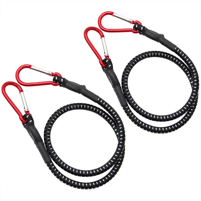 2 x Rubberen Bagagespin met karabijnhaak 100cm x 10 mm Ø