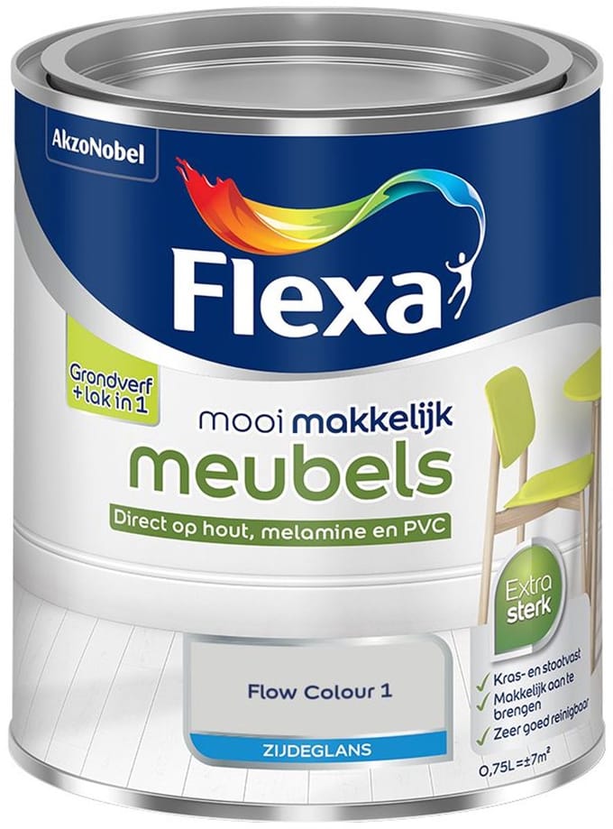 Flexa - Mooi Makkelijk Meubels Zijdeglans - Flow Colour 1 - Mengverf - 750 Ml