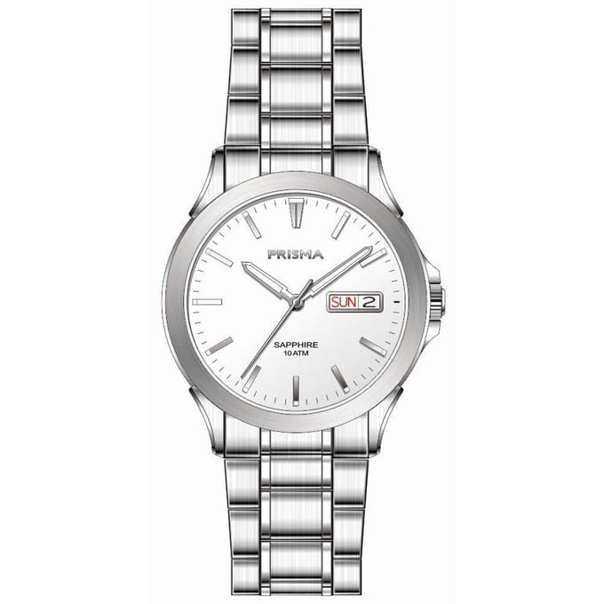 Prisma horloge P.1180 Brace cijfers Saffier 10 ATM