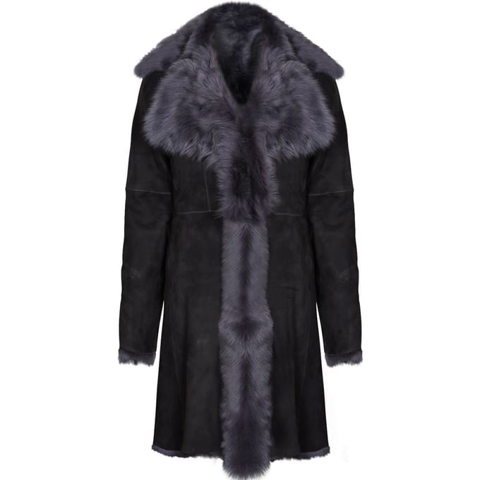 Dames Toscana schapenvacht suède trenchcoat-Tbilisi