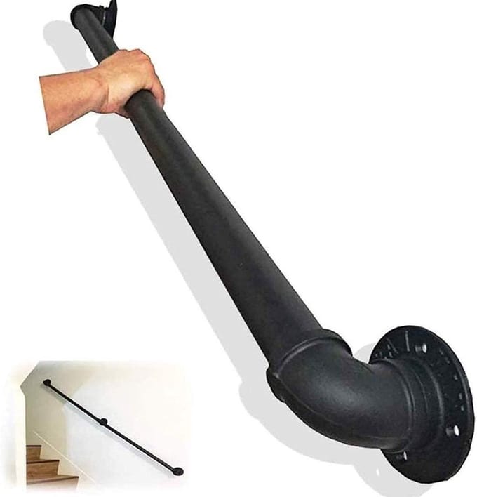 Trapleuning Kit - Veiligheidsleuning - Veiligheid Bieden - Complete Set - 150 cm - Zwart