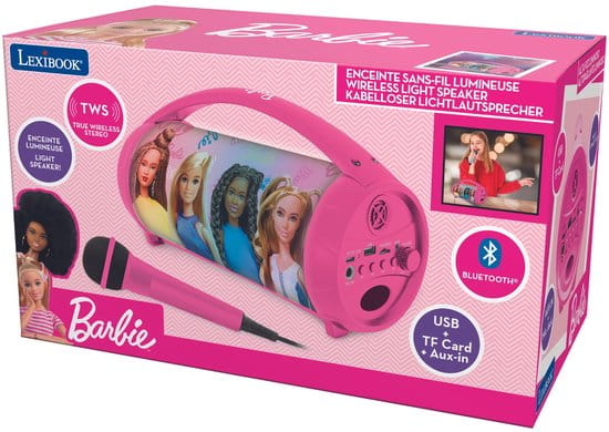 Lexibook Barbie Bluetooth Light Speaker met Microfoon - Karaoke en lichtshow