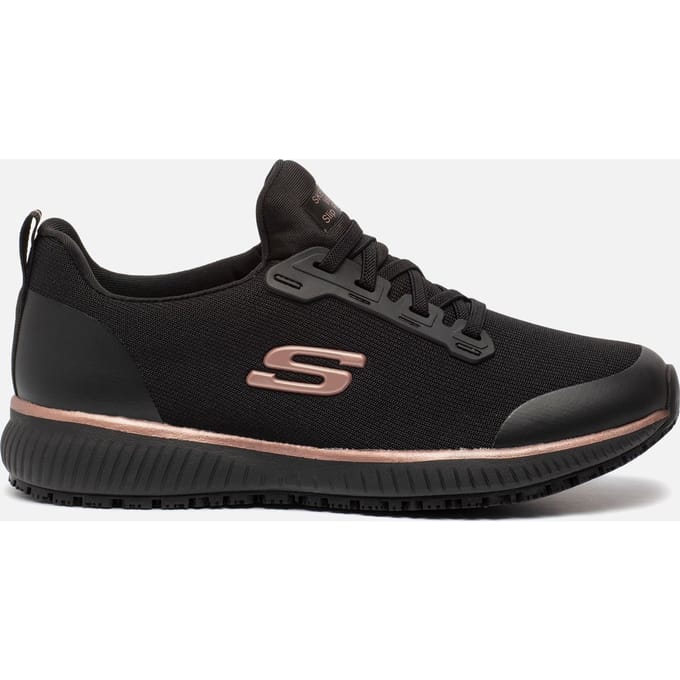 Skechers SQUAD SR Dames Instappers - Zwart / Rose Gold