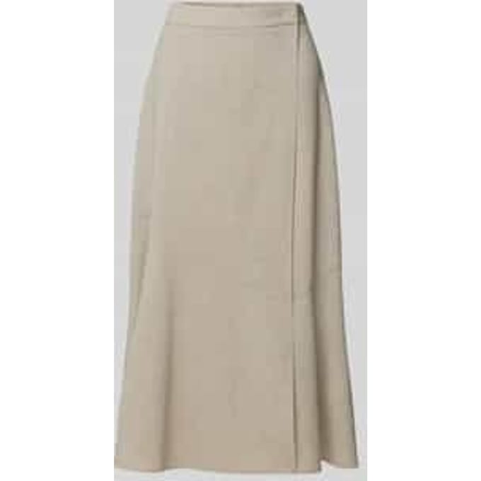 Uitlopende midirok van pure scheerwol, model 'VULERAN'