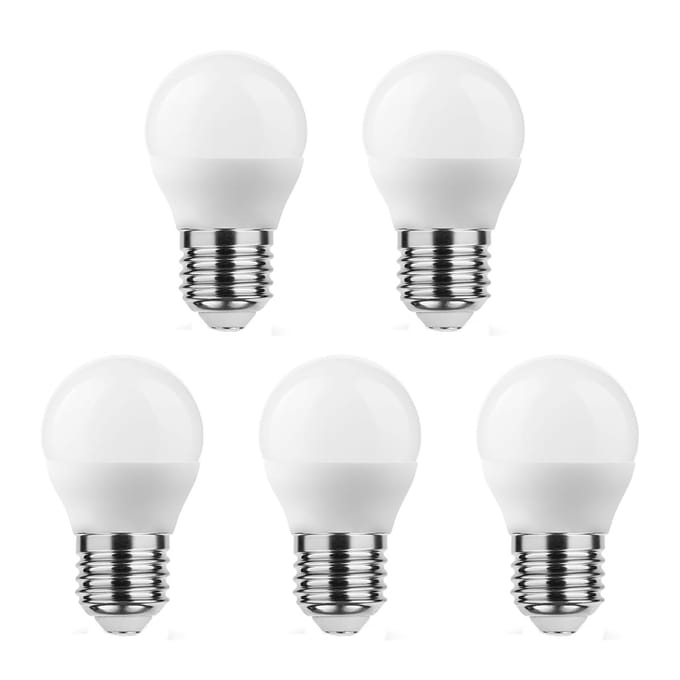 Technik E27 LED Lamp 4.9W - 470lm - 6000K - Daglicht Wit - LED Globe Mini P45 - Vervangt 40W Halogeen Gloeilamp - 5 stuks