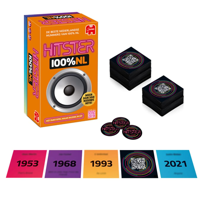 Jumbo Hitster 100% NL – Nederlandstalig Muziekspel – Nederlandse Hits – Partyspel – Actiespel