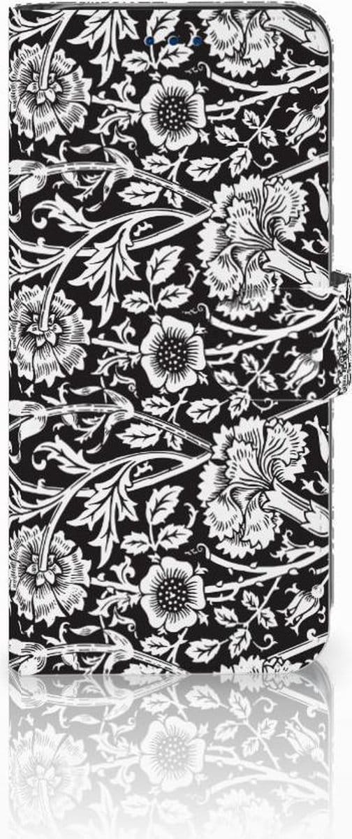 Samsung Galaxy S8 Hoesje Black Flowers