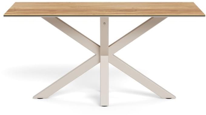 Eettafel Luno Keramiek Eiken Grijs 160cm - Giga Living