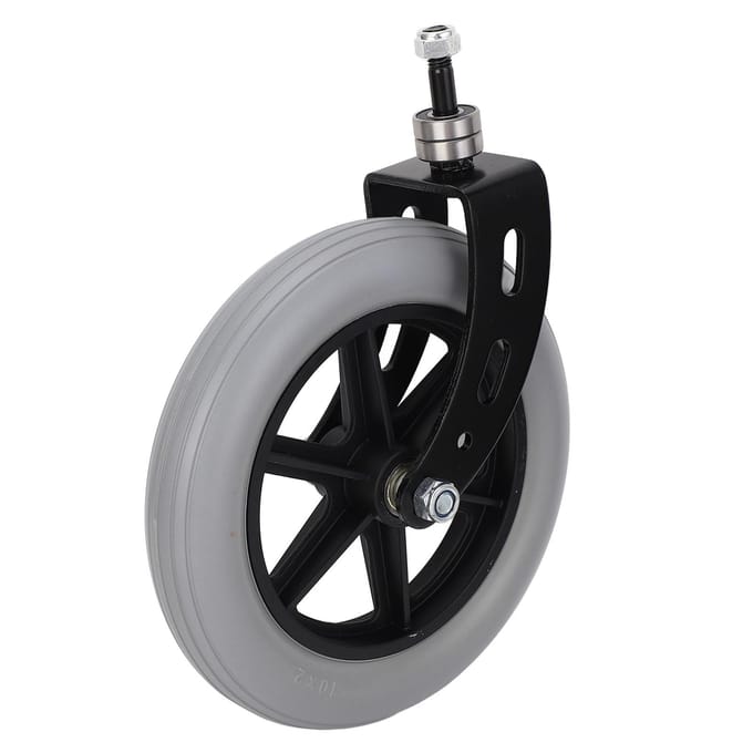 10 inch Walker voorwiel met universele PU-wielnaaf en massief PVC-wiel, vervanging voor winkelwagens.