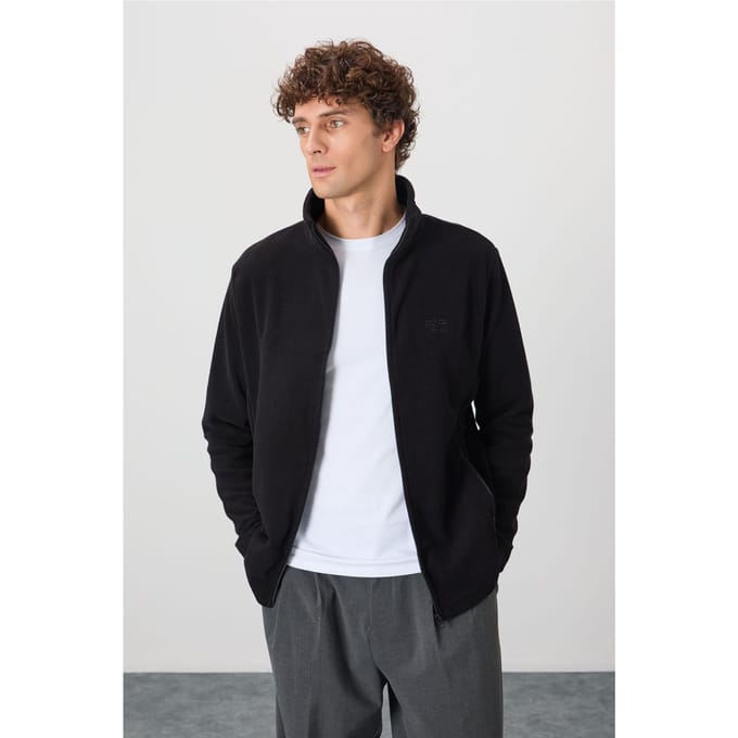 Heren Pluche Ritssluiting Sweatshirt