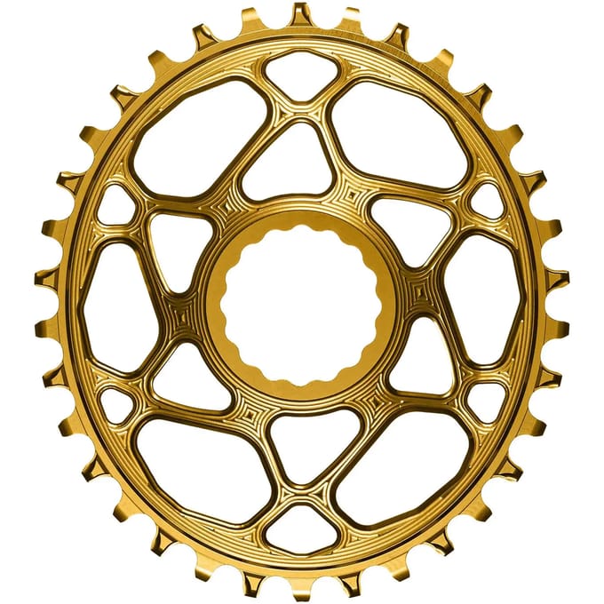 Absolute Black Oval Race Face Direct Mount 6 Mm Offset Kettingblad Goud 36t