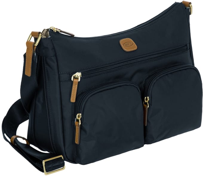 Brics XCollection Medium Schoudertas Dames - Polyamide - Licht/Blauw