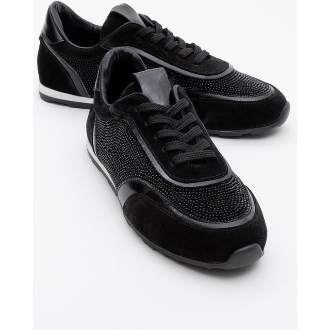 Bonia Strass Suède Leren Sneakers Dames