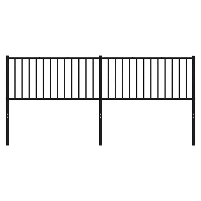 vidaXL - Vervangend - hoofdbord - metaal - zwart - 193 - cm