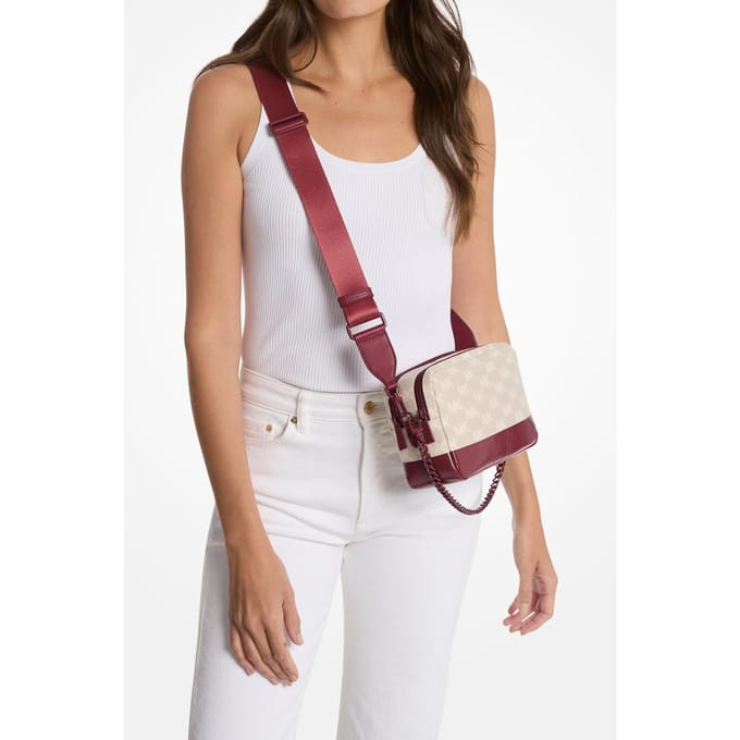 Michael Kors Medium Double Zip Chain Camera Crossbody Mulberry Größe: OS | Umhängetaschen Outlet | Damen | Violett