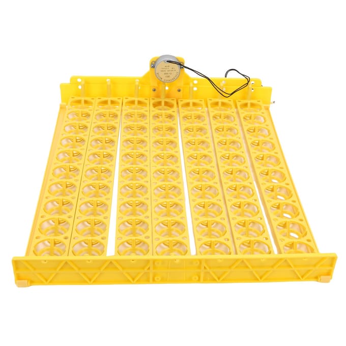 Automatische Eierkeerlade 70 Eieren Stille Eierbroedmachine Lade met Motor voor Uitkomen yellow