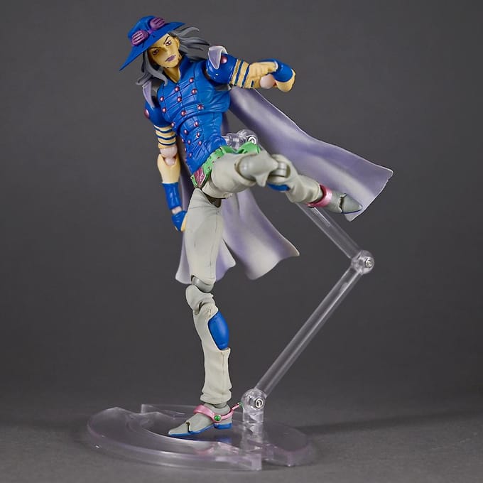 JoJo's Bizarre Adventure Gyro Zeppeli Gearticuleerde Actiefiguren Speelgoed 15cm with box black