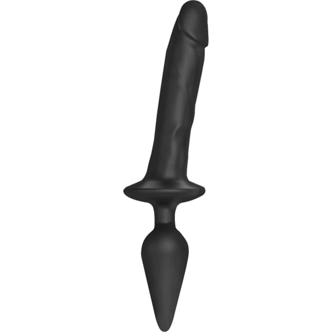 Strap-On-Me - Switch Plug-In - Dildo & Buttplug - Zwart - Maat L
