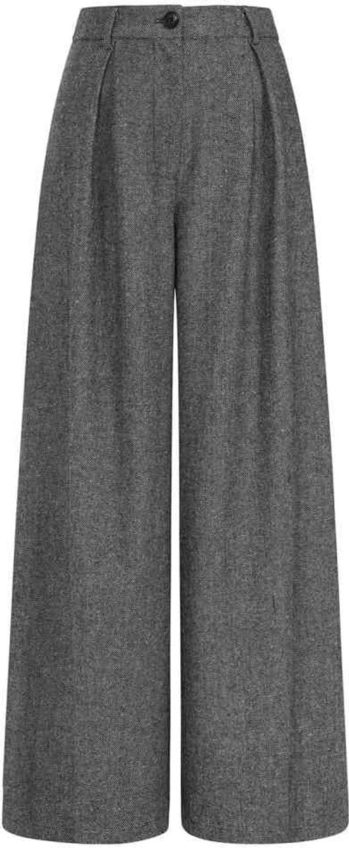 Banned - Lori Herringbone Palazzo broek - S - Grijs