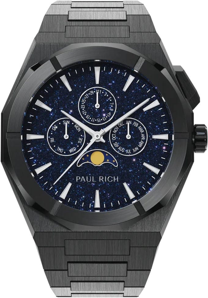 Paul Rich Moonphase Star Dust II Black MOON03 horloge