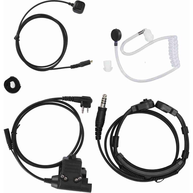 Keelmicrofoon Oortje 7.1mm Plug met Vinger PTT Draagbaar voor MOTOROLA GP88 GP300 GP3688 DEP450 EP450