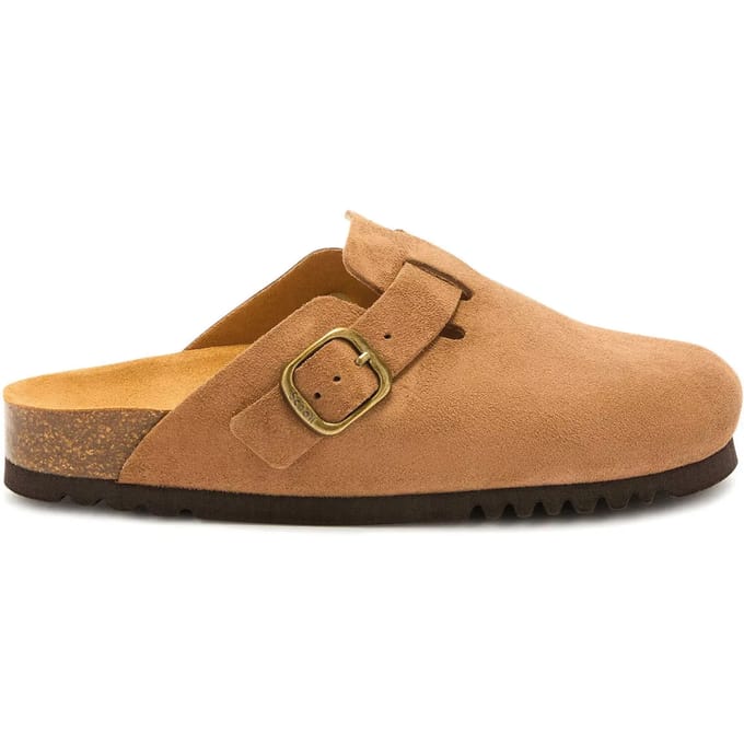 Scholl Klomp Fae Suede Vrouwen - Taupe