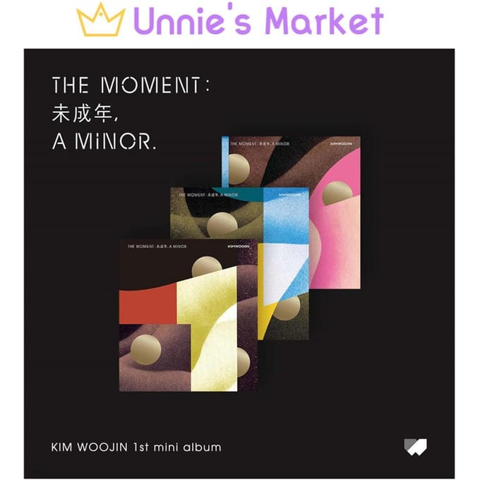 KIM WOOJIN Mini Album [The moment : een minderjarige] Random,No poster white