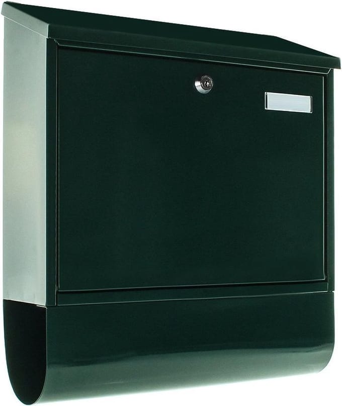 Rottner Brievenbus Villa Spezial Set Groen - 41,5x36,5x11,5 cm - Krantenrol