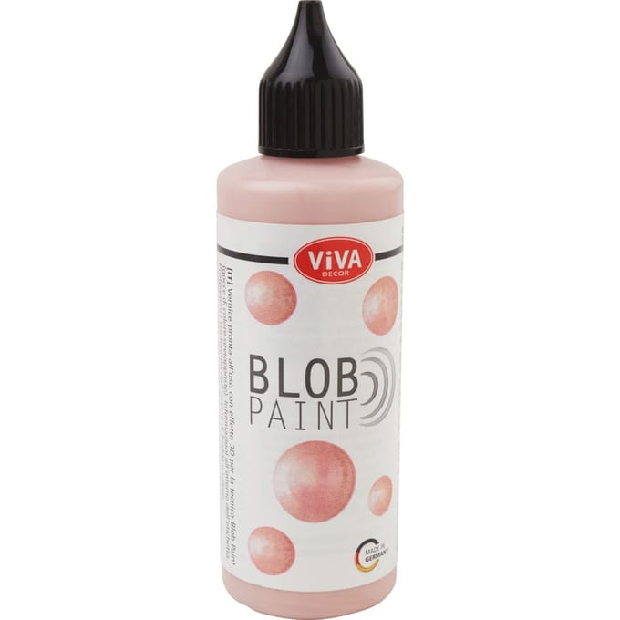 Viva Decor Blob Paint, 90 ml, Metallic/Glitter - Roségoud-Metallic