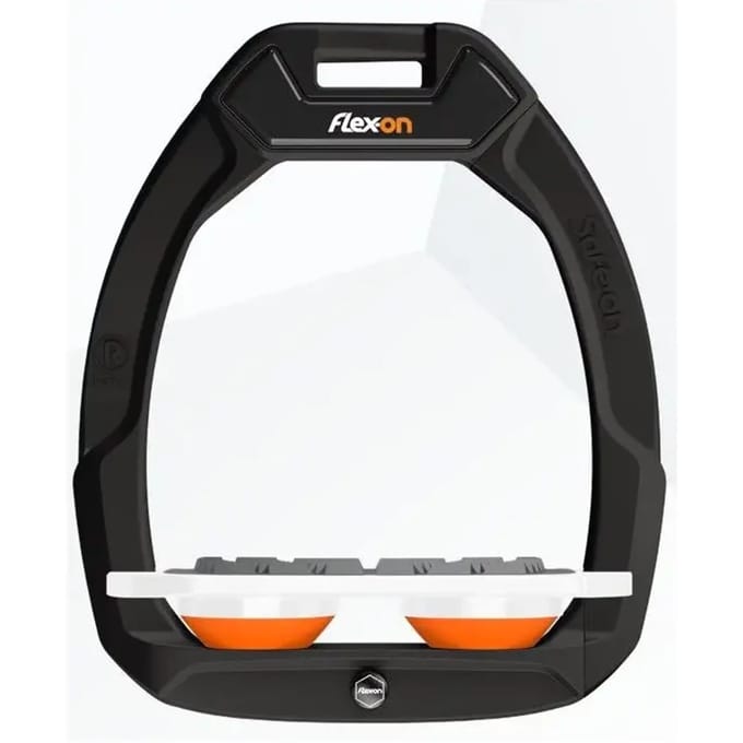 Zwarte/Witte/Oranje Plat Grip Veiligheidsbeugels Flex-On Safe-On