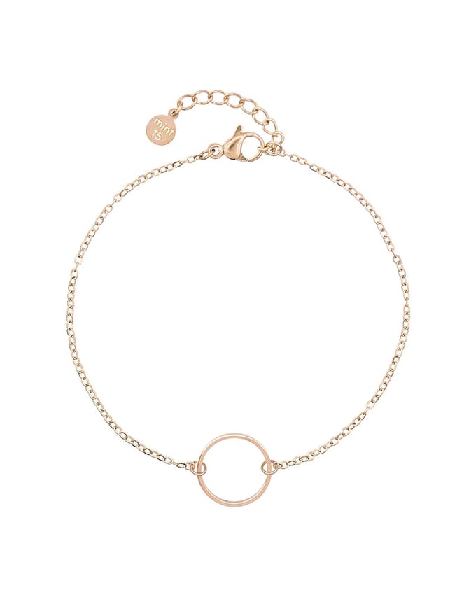 Mint15 Armband 'Infinity Ring' - Roségoudkleur RVS/Stainless Steel
