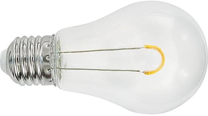 Led filament peer - spatwaterdicht (IP44) - 0,8W - 40 lumen - E27