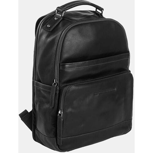 The Chesterfield Brand rugzak met laptopvak Austin Backpack 17,5L Black zwart
