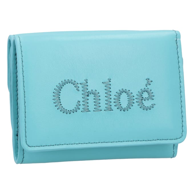 Chloé Sense Drievoudige Portemonnee Blauw